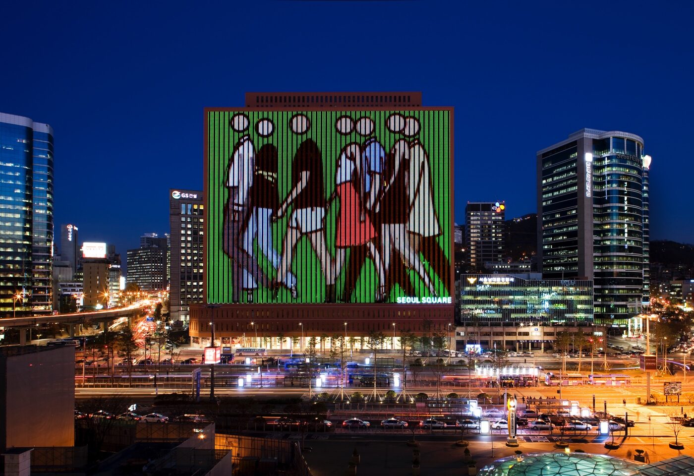 서을스퀘어 미디어 파사드 비츠로앤파트너스 작품